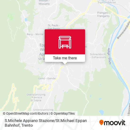 S.Michele Appiano Stazione / St.Michael Eppan Bahnhof map