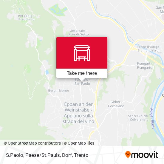 S.Paolo, Paese/St.Pauls, Dorf map