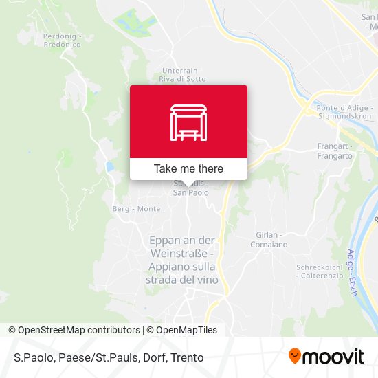 S.Paolo, Paese/St.Pauls, Dorf map