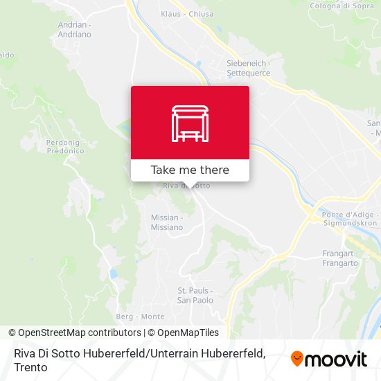 Riva Di Sotto Hubererfeld / Unterrain Hubererfeld map
