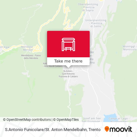 S.Antonio Funicolare / St. Anton Mendelbahn map