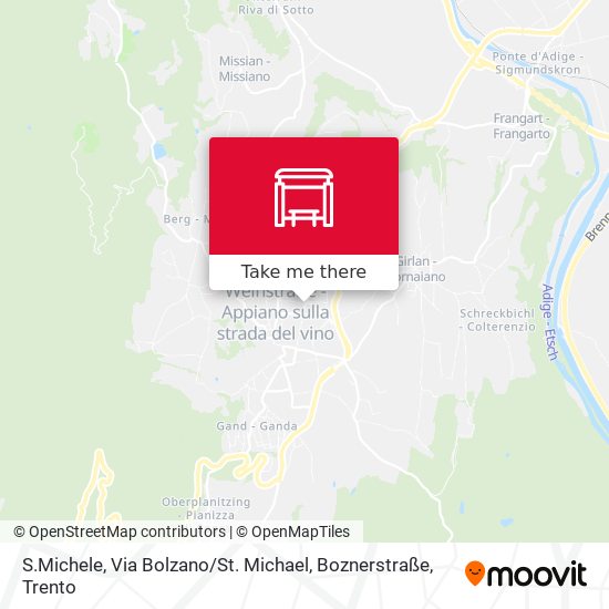 S.Michele, Via Bolzano / St. Michael, Boznerstraße map