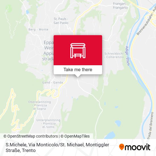 S.Michele, Via Monticolo / St. Michael, Montiggler Straße map