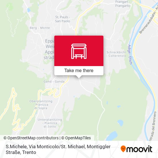 S.Michele, Via Monticolo / St. Michael, Montiggler Straße map
