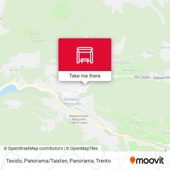 Tesido, Panorama / Taisten, Panorama map
