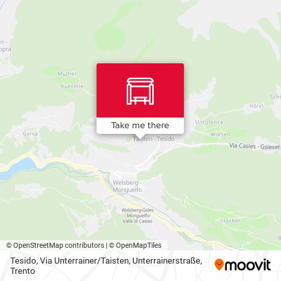 Tesido, Via Unterrainer / Taisten, Unterrainerstraße map