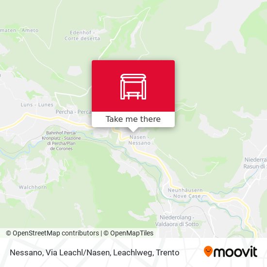 Nessano, Via Leachl / Nasen, Leachlweg map