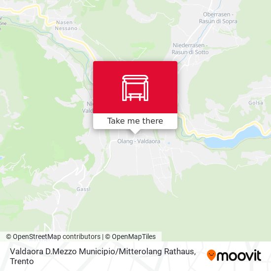 Valdaora D.Mezzo Municipio / Mitterolang Rathaus map