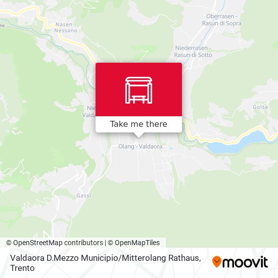 Valdaora D.Mezzo Municipio / Mitterolang Rathaus map