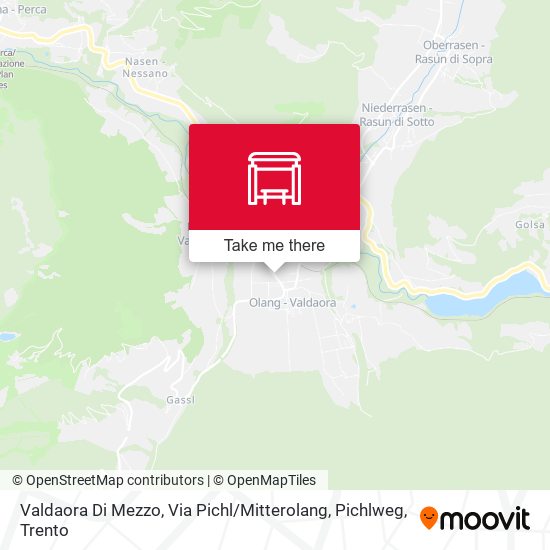 Valdaora Di Mezzo, Via Pichl / Mitterolang, Pichlweg map