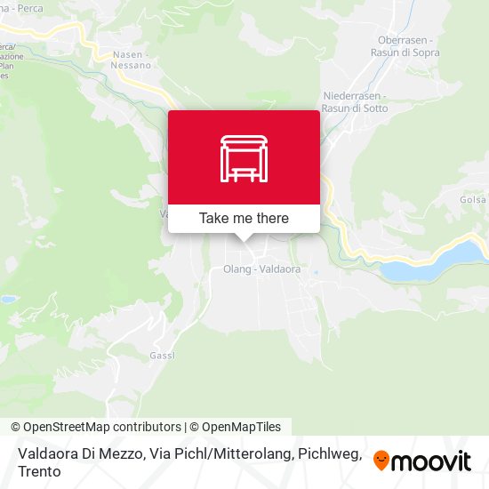 Valdaora Di Mezzo, Via Pichl / Mitterolang, Pichlweg map