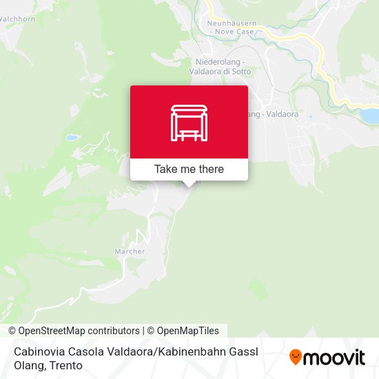 Cabinovia Casola Valdaora / Kabinenbahn Gassl Olang map