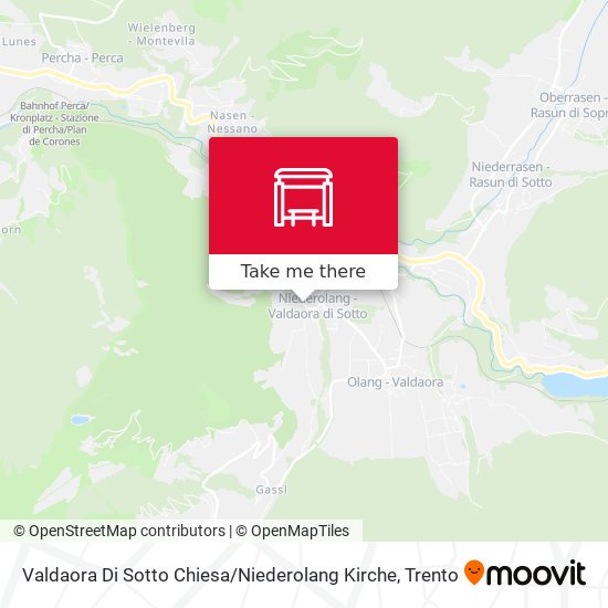Valdaora Di Sotto Chiesa / Niederolang Kirche map