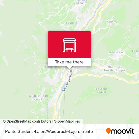 Ponte Gardena-Laion / Waidbruck-Lajen map