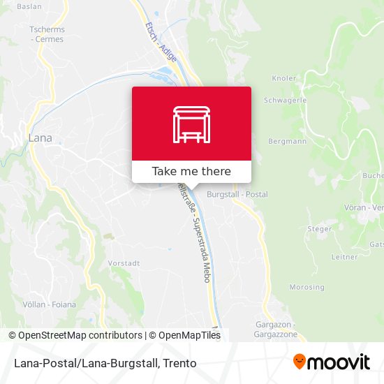 Lana-Postal/Lana-Burgstall map