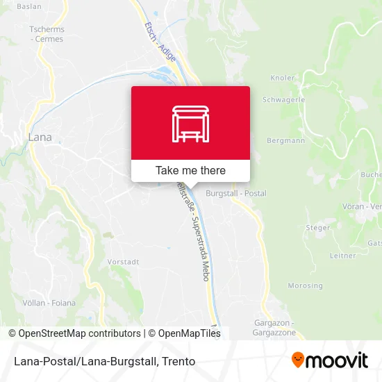 Lana-Postal/Lana-Burgstall map