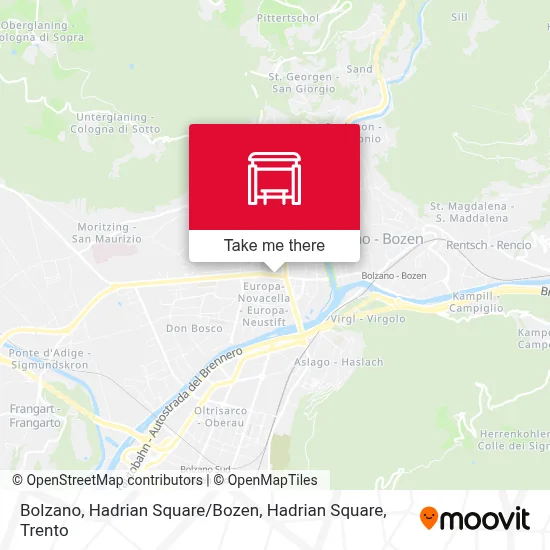 Bolzano, Hadrian Square / Bozen, Hadrian Square map