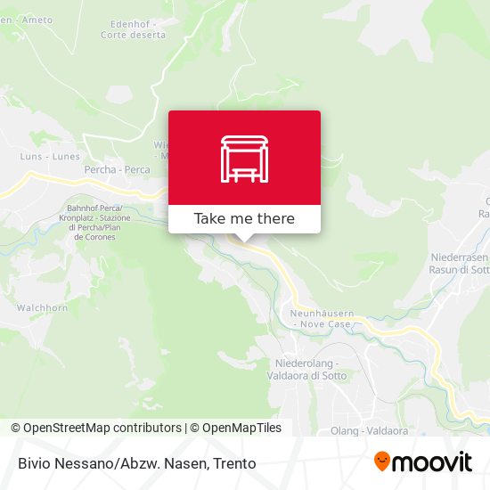 Bivio Nessano/Abzw. Nasen map
