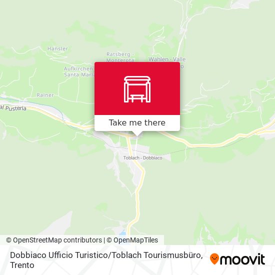 Dobbiaco Ufficio Turistico / Toblach Tourismusbüro map