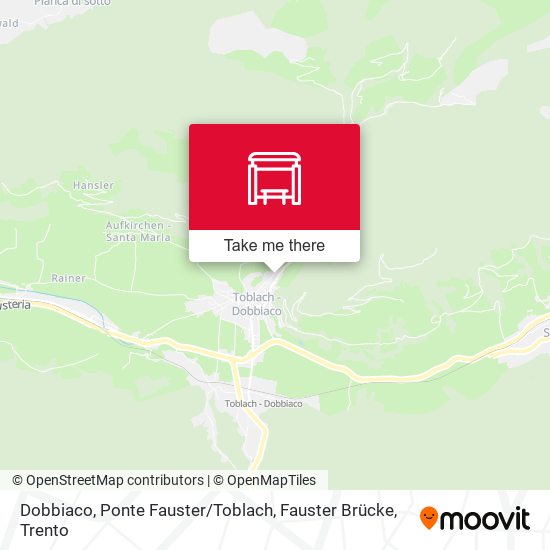 Dobbiaco, Ponte Fauster / Toblach, Fauster Brücke map