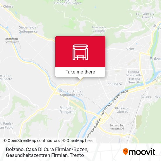 Bolzano, Casa Di Cura Firmian / Bozen, Gesundheitszentren Firmian map