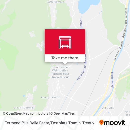 Termeno P.Le Delle Feste / Festplatz Tramin map