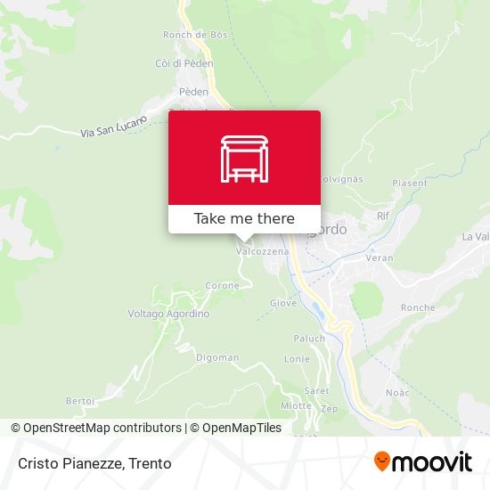 Cristo Pianezze map