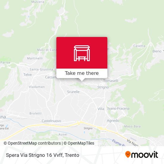 Spera Via Strigno 16 Vvff map