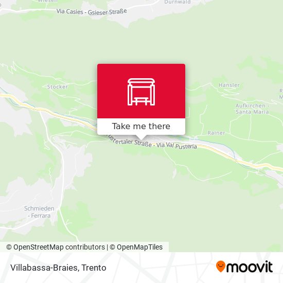 Villabassa-Braies map