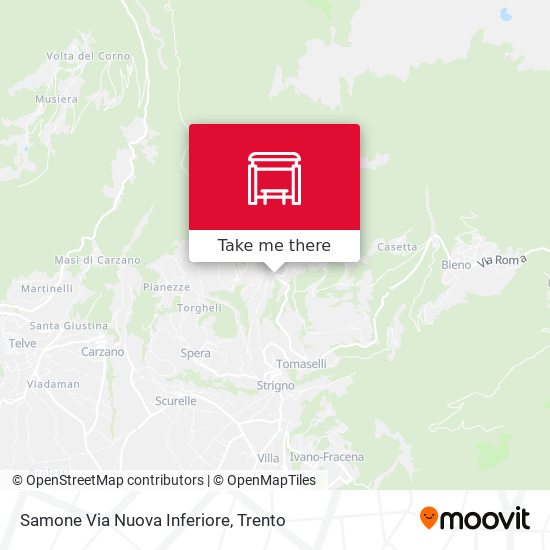 Samone Via Nuova Inferiore map