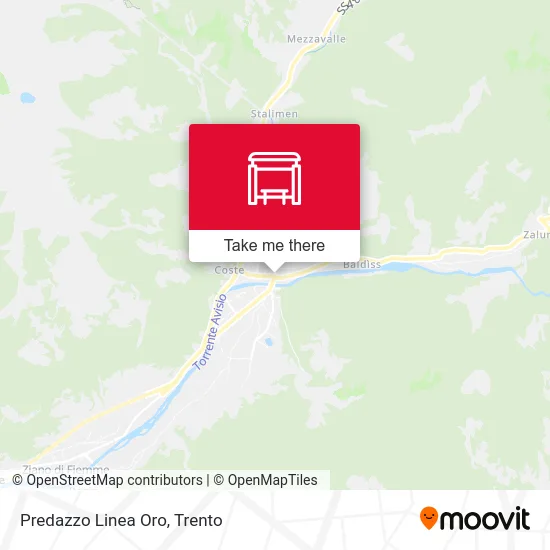 Predazzo Gold Line map