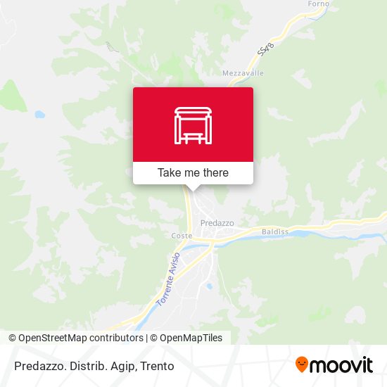 Predazzo. Distrib. Agip map