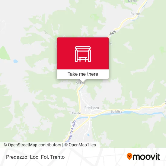 Predazzo. Loc. Fol map
