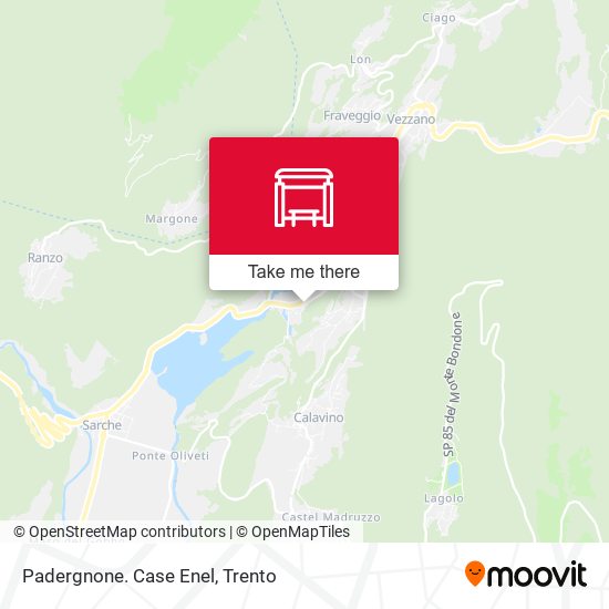 Padergnone. Case Enel map