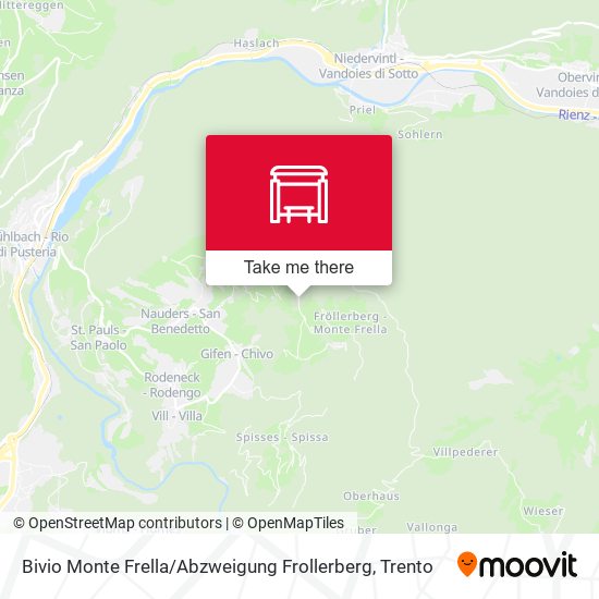 Bivio Monte Frella / Abzweigung Frollerberg map
