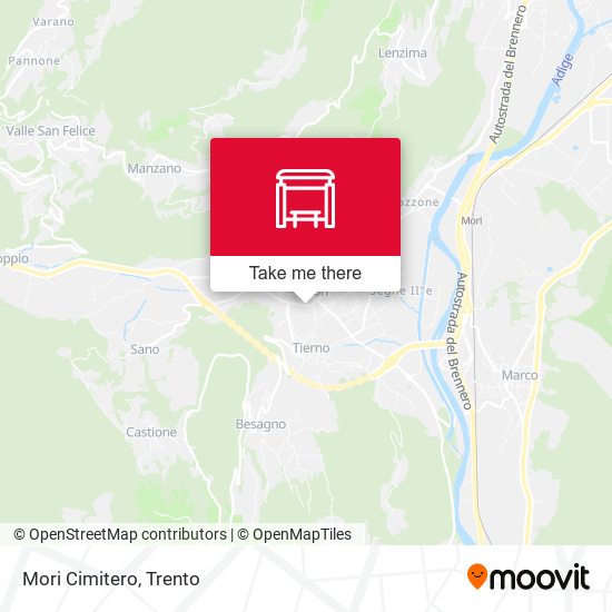 Mori Cimitero map