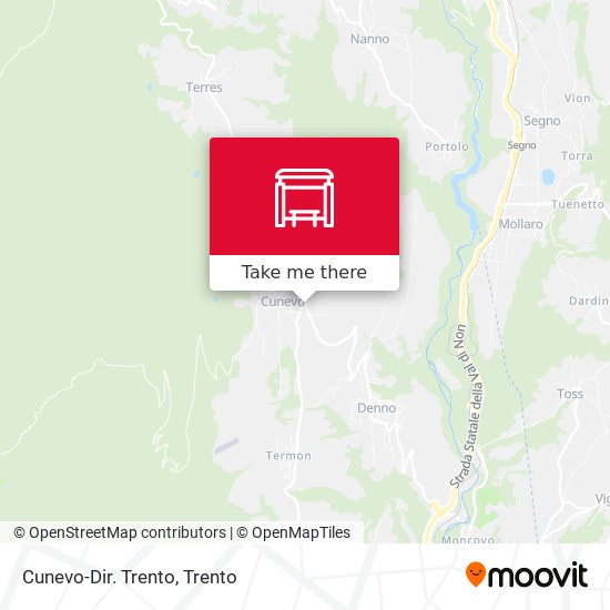 Cunevo-Dir. Trento map