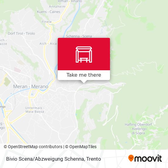 Bivio Scena/Abzweigung Schenna map
