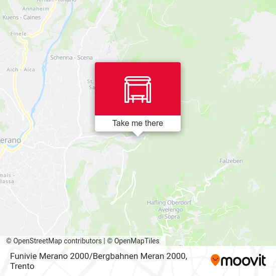 Merano 2000 Cable Cars map