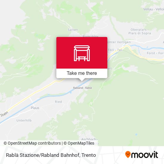 Rablà Stazione/Rabland Bahnhof map
