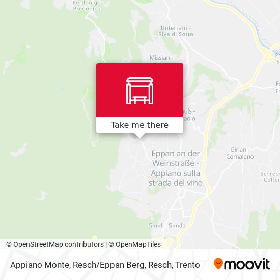 Appiano Monte, Resch / Eppan Berg, Resch map