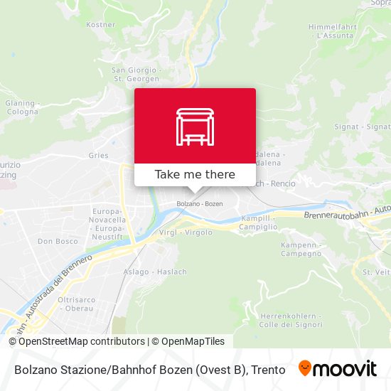 Bolzano Stazione / Bahnhof Bozen (Ovest B) map