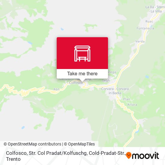 Colfosco, Str. Col Pradat / Kolfuschg, Cold-Pradat-Str. map