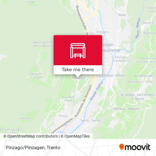 Pinzago/Pinzagen map