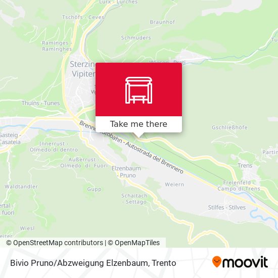 Bivio Pruno / Abzweigung Elzenbaum map