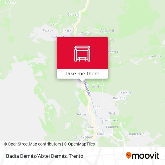 Badia Deméz/Abtei Deméz map