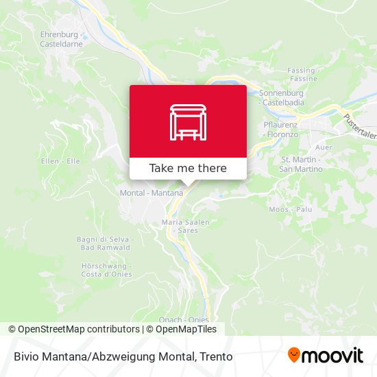 Bivio Mantana / Abzweigung Montal map