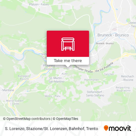 S. Lorenzo, Stazione / St. Lorenzen, Bahnhof map