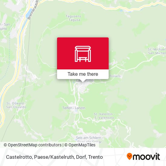Castelrotto, Paese / Kastelruth, Dorf map