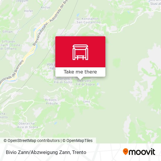 Bivio Zann/Abzweigung Zann map
